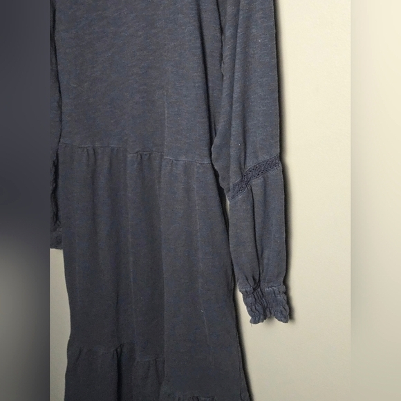 Canyon Retreat Tiered Minimalist Quiet Luxury Peasant Midi/Maxi Dress, Small - Picture 2 of 4